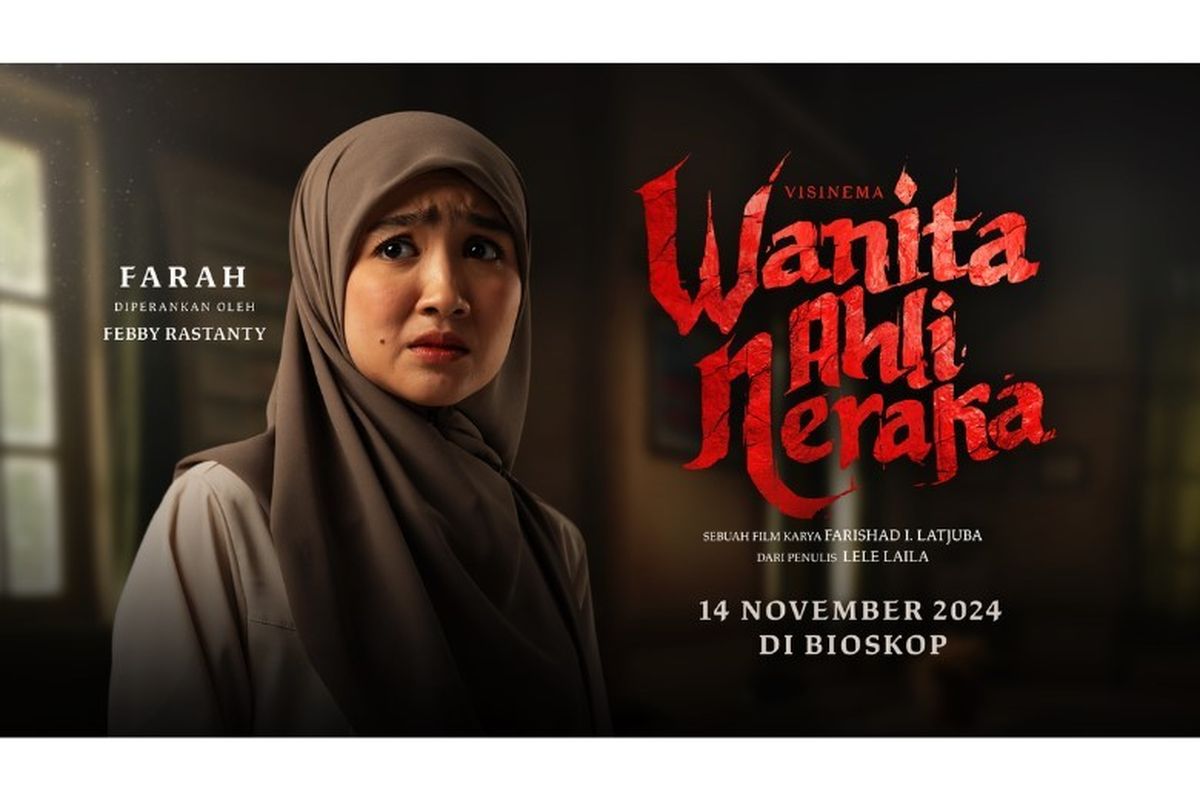 Poster film Wanita Ahli Neraka yang diperankan Febby Rastanty. 