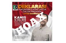 Deklarasi Anies Capres di Balai Kota DKI Hoaks, Ini Acara Sebenarnya