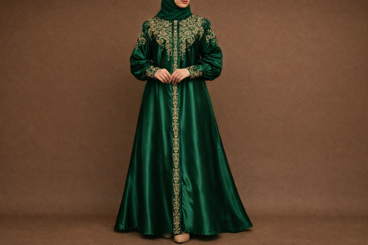 Gamis Istri Sultan Bahan Premium dengan Kilau Elegan