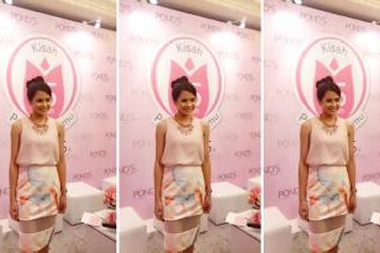 Maudy Ayunda bertandang ke Jakarta untuk berbagi tip kecantikan dalam acara Media Gathering Pond's di Hotel Mulia, Senayan. 