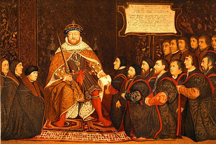 Ilustrasi Raja Henry VIII yang memerintah selama periode 1509 sampai 1547 M.