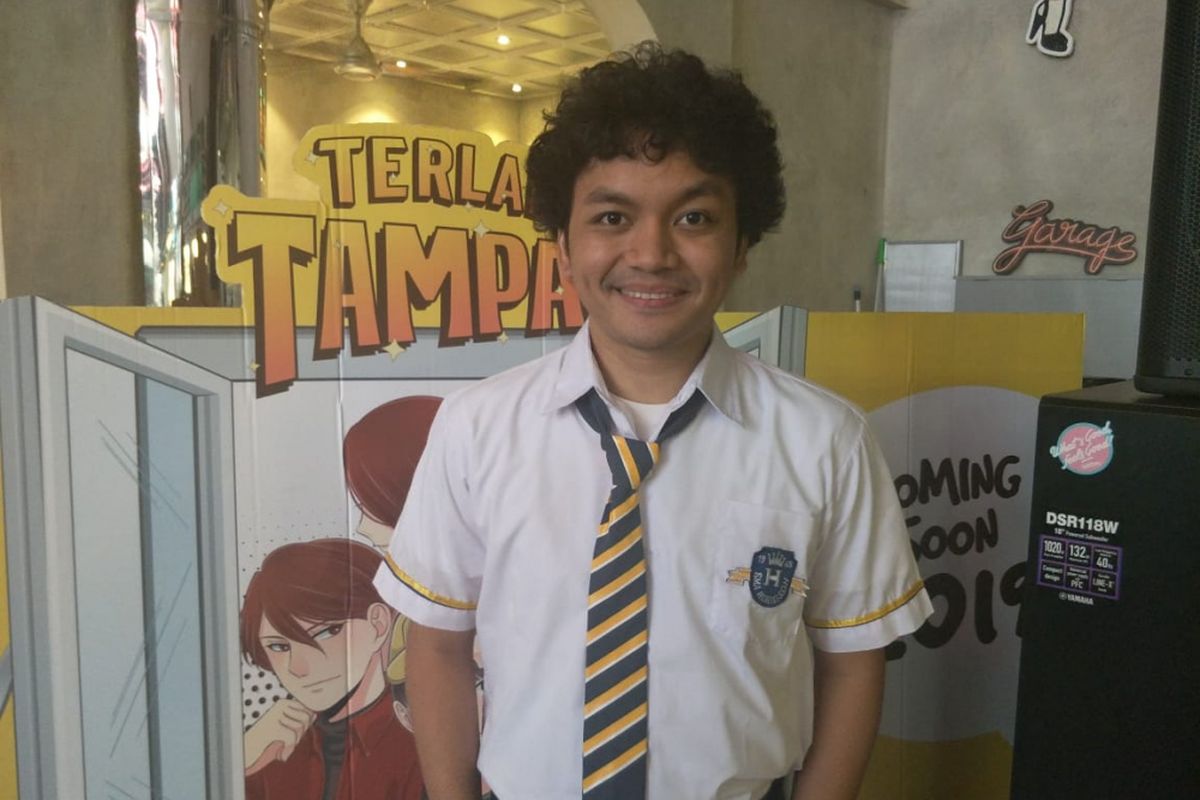 Calvin Jeremy saat ditemui usai jumpa pers film Terlalu Tampan di kawasan Pluit, Penjaringan, Jakarta Utara, Kamis (25/10/2018).