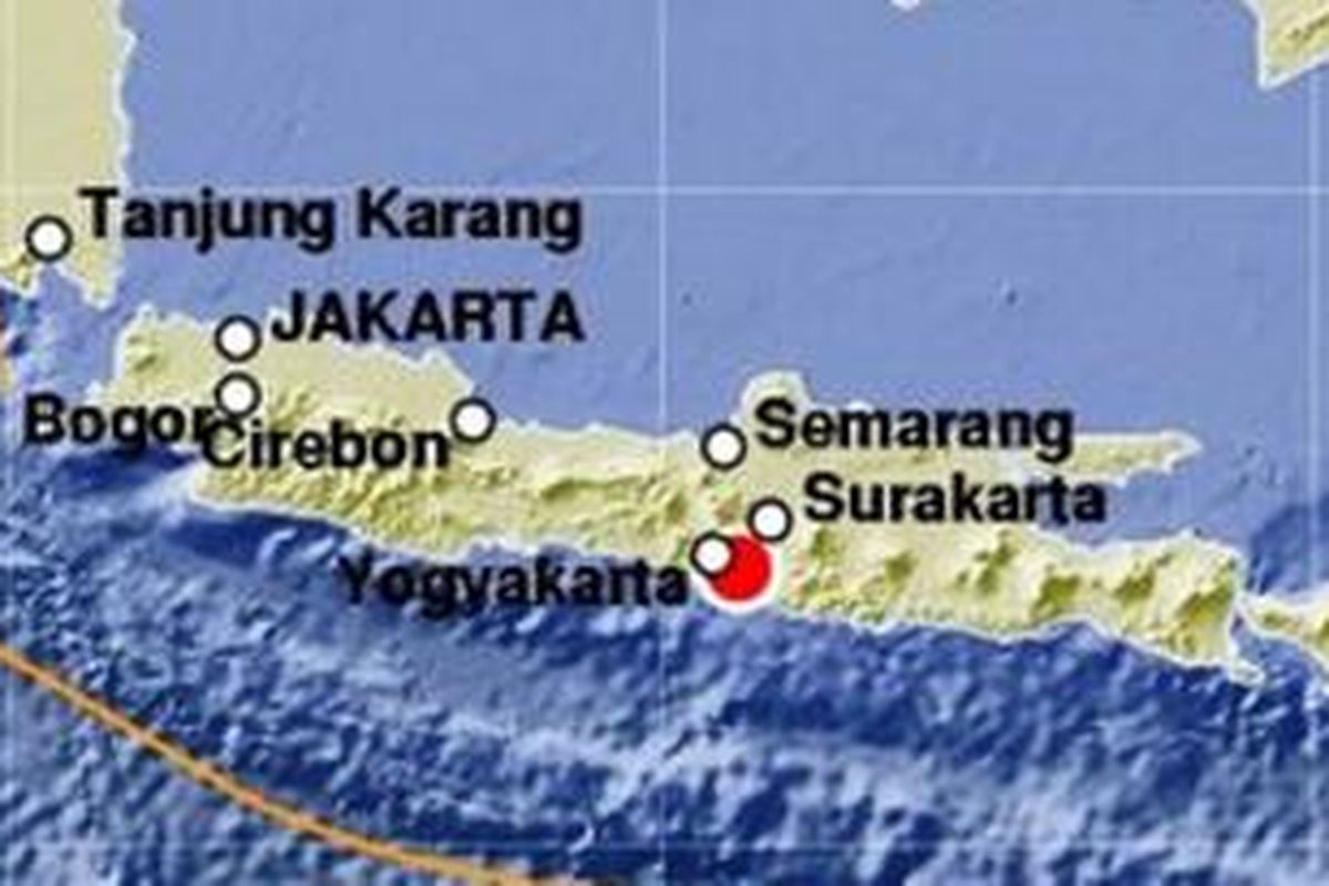 Kota Yogyakarta diguncang gempa berkekuatan 4,5 SR, Rabu (2/4/2014).