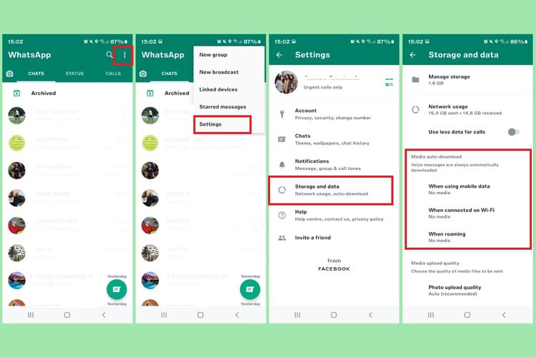 Cara Mematikan Fitur Download Foto dan Video Otomatis di WhatsApp