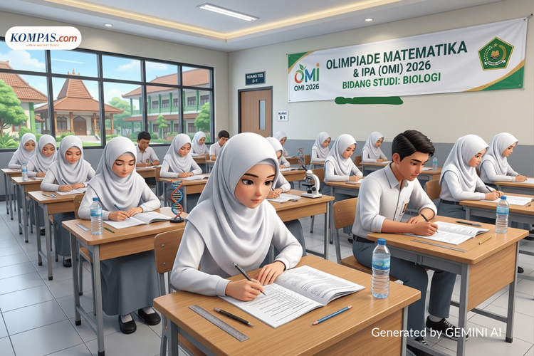 65 Soal OMI Biologi 2026 dan Kunci Jawaban, Lengkap Materi Sel, Genetika, dan Ekologi