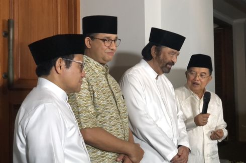 Jelang Pengumuman KPU, Anies-Muhaimin dan Surya Paloh Buka Bersama di Rumah JK