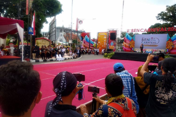 Pembukaan Blitar Ethnic National Carnival di Simpang Empat Telkom Kota Blitar, Sabtu (15/7/2023)