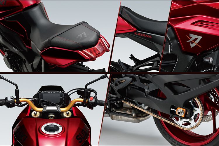 Suzuki Katana 1000 special edition warna merah.