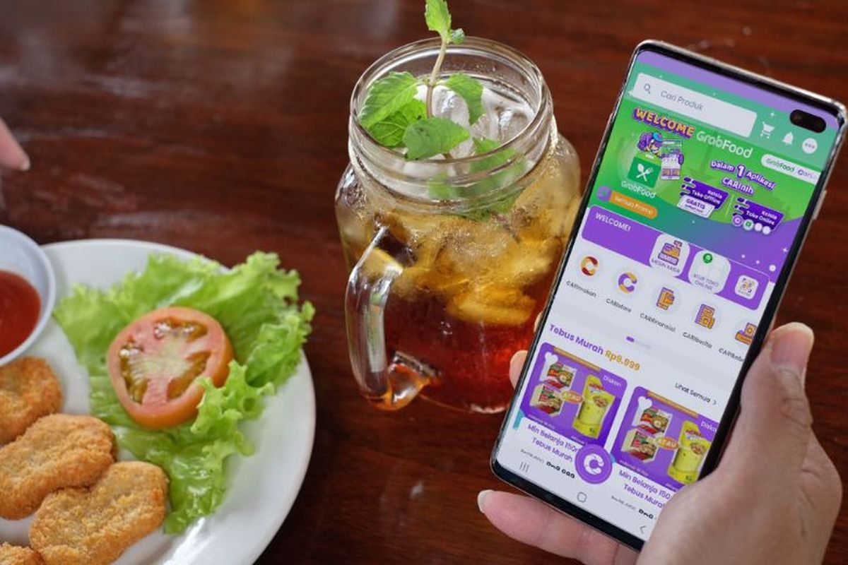 Aplikasi CARInih dengan fitur GrabFood 