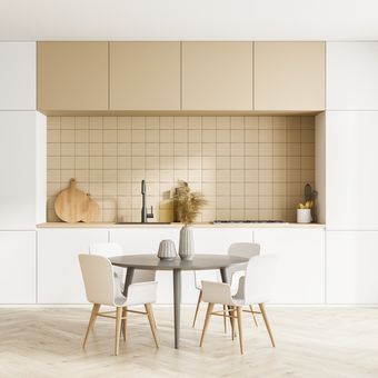 Ilustrasi dapur minimalis, Ilustrasi dapur modern.