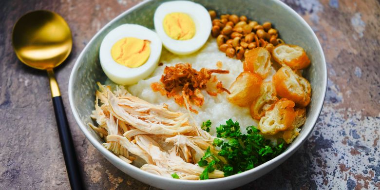 Resep Bubur Ayam Bandung, Lengkap dengan Kacang Tanah dan Cakwe Halaman all  - Kompas.com