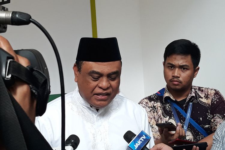 Wakil Ketua Umum Dewan Masjid Indonesia (DMI) Komjen Pol Syafruddin di Kantor Pusat DMI, Jakarta, Jumat (3/8/2018).