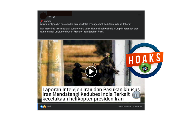 Hoaks, badan intelijen Iran gerebek Kedubes India di Teheran