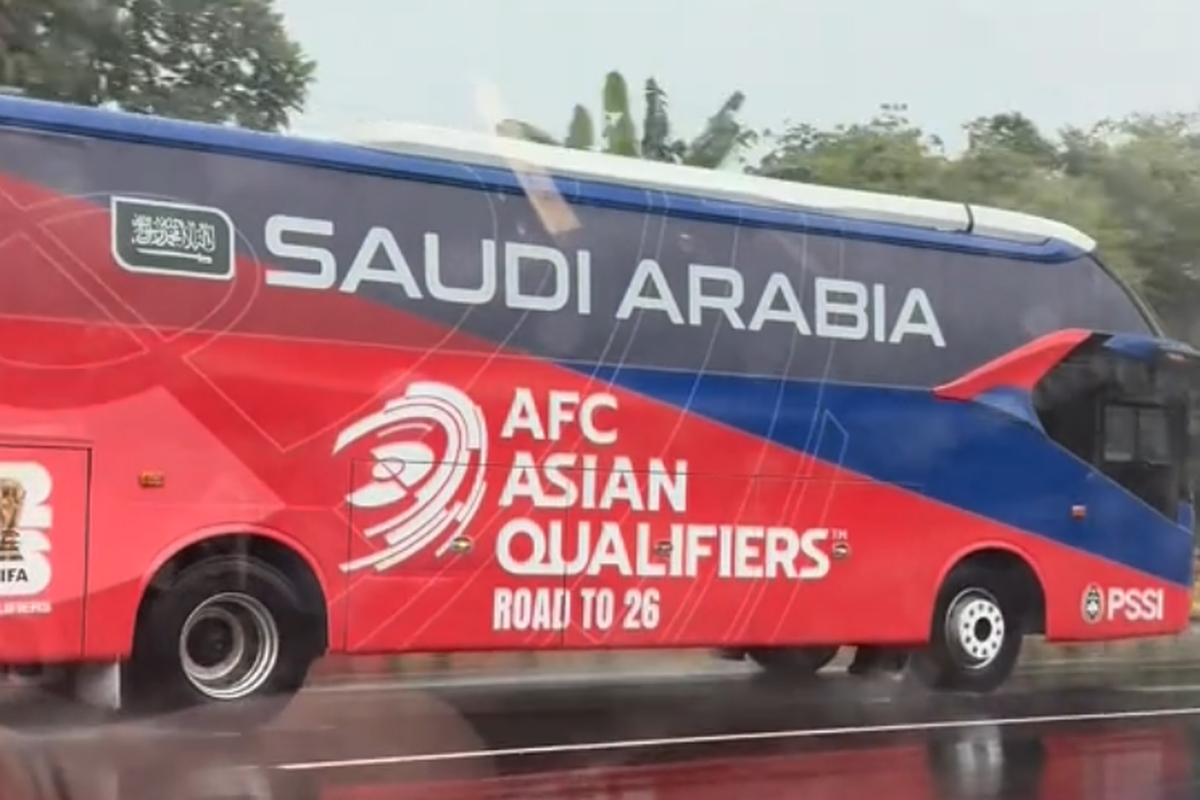 Bus Timnas Arab Saudi buat kualifikasi Piala Dunia 2026 di Indonesia