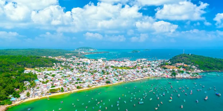 Ilustrasi pulau Phu Quoc, Vietnam.