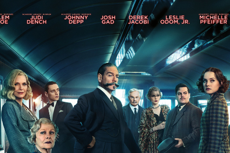 Poster Murder on the Orient Express (2017), film berlatar di kereta api