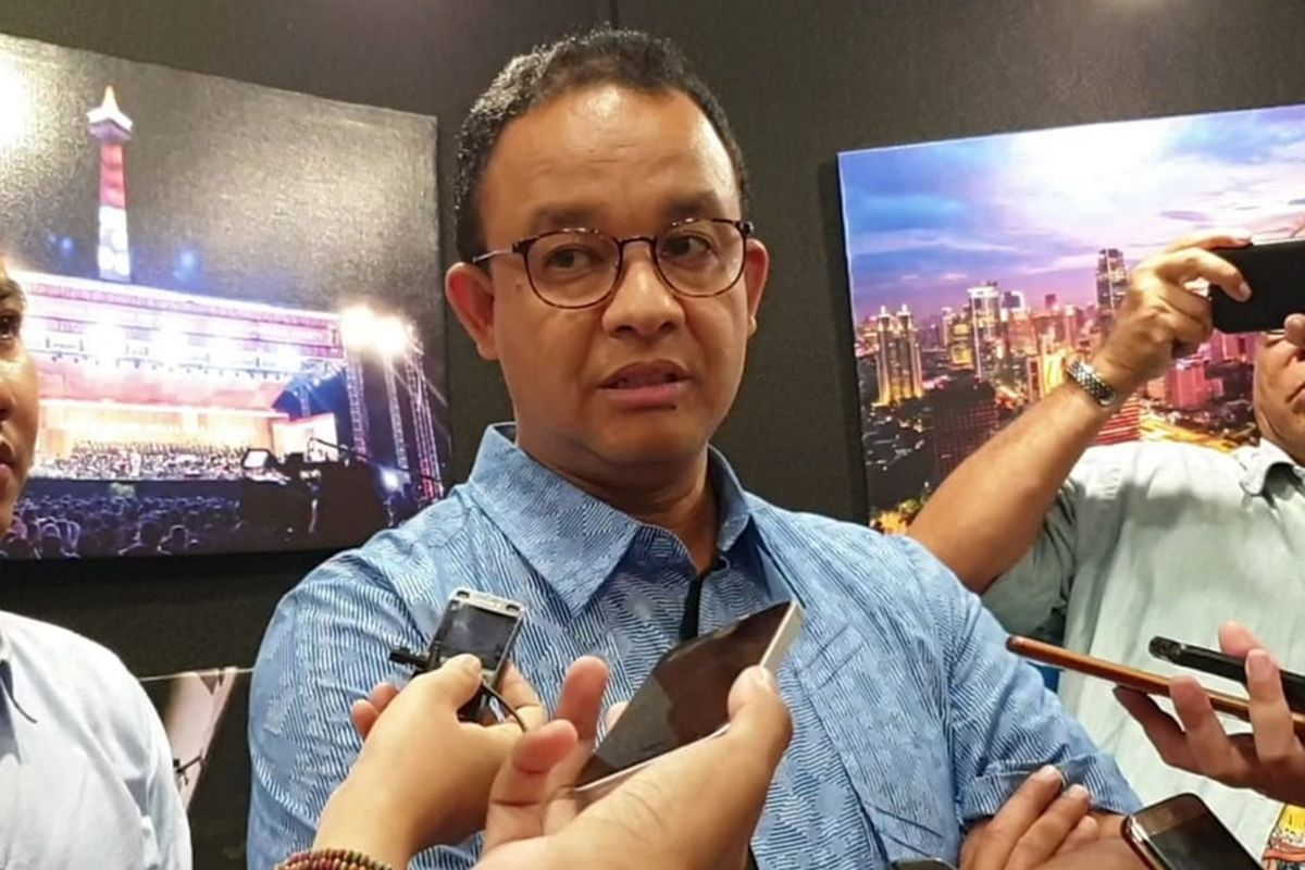Gubernur DKI Jakarta Anies Baswedan di Blok G, Balai Kota, Jakarta Pusat, Sabtu (19/10/2019)