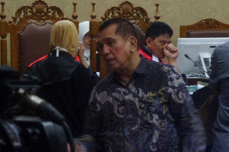 Mantan Ketua Komisi II DPR, Chairuman Harahap, di Pengadilan Tipikor Jakarta, Kamis (16/3/2017).