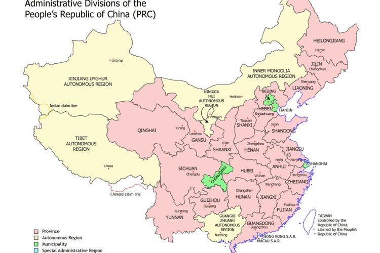 Peta wilayah China