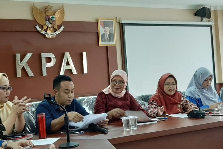 Jumpa pers di kantor Komisi Perlindungan Anak Indonesia (KPAI), Menteng, Jakarta, Kamis (26/9/2019).