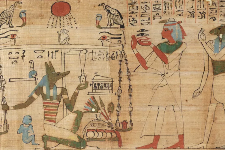 Ilustrasi isi buku kemartian Mesir kuno
