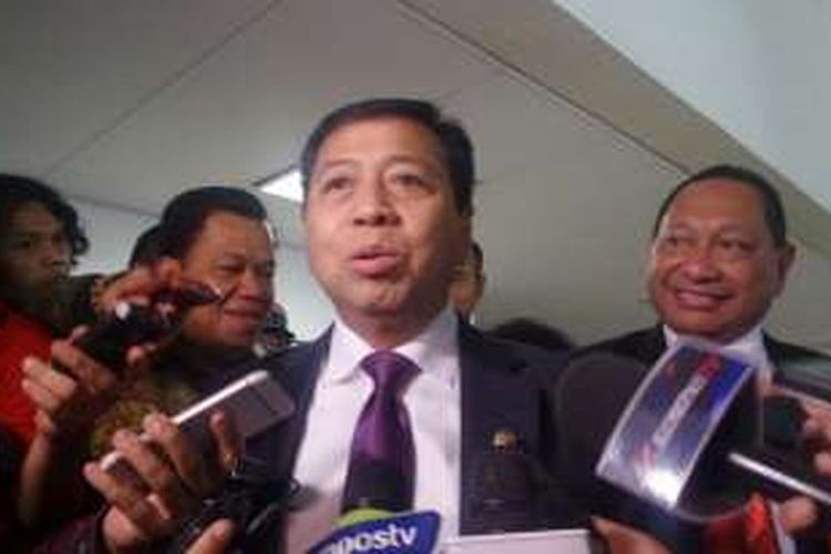 Ketua DPR RI Setya Novanto di Kompleks Parlemen, Senayan, Jakarta, Kamis (1/11/2016)