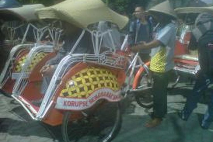 30 becak model anti korupsi di lounching