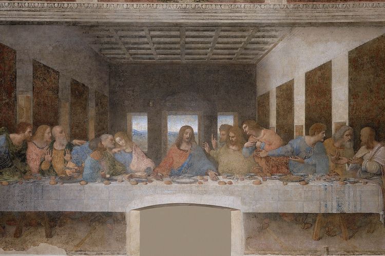 Karya populer Leonardo da Vinci, lukisan The Last Supper.