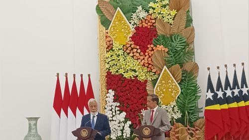 Di Hadapan Jokowi, PM Xanana Gusmao Doakan Pemilu Indonesia Sukses