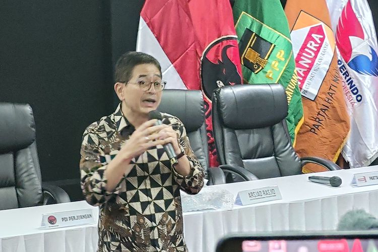 Ketua Tim Pemenangan Nasional (TPN) bacapres Ganjar Pranowo, Arsjad Rasjid di Gedung High End, kawasan Jakarta Pusat, Rabu (13/9/2023).