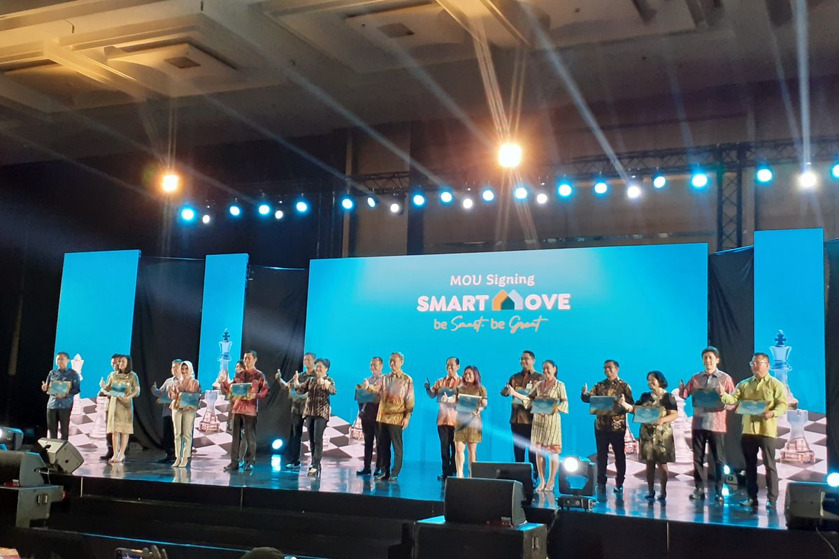 Penandatanganan MoU antara Sinar Mas Land dengan 18 bank pada Selasa (17/1/2023).