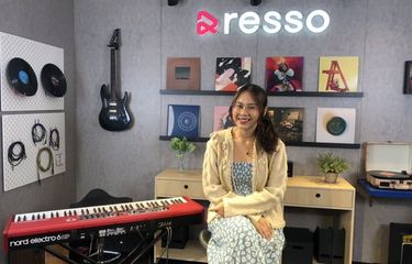 Nadin Amizah di Resso Studio Live, Setia Budi, Jakarta Selatan, Jumat (25/11/2022).