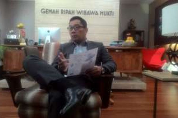 Wali Kota Bandung Ridwan Kamil saat ditemui di Balai Kota Bandung, Jalan Wastukancana, Senin (9/5/2016)