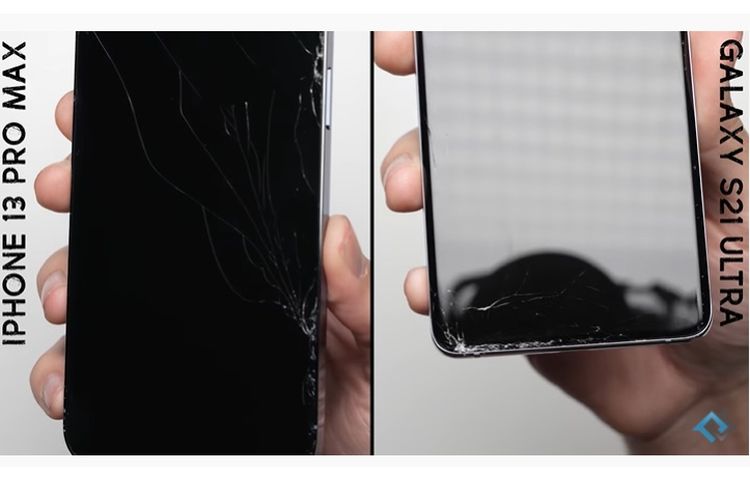 Drop test Samsung Galaxy S21 Ultra vs iPhone 13 Pro Max