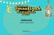 Jadwal Imsak dan Buka Puasa di Denpasar Hari Ini, 18 April 2022