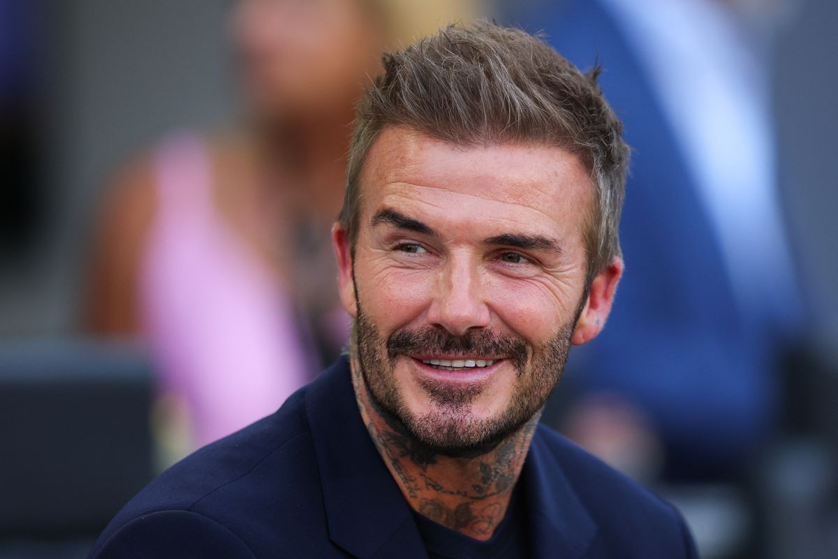 Co-owner Inter Miami sekaligus mantan bintang sepak bola Inggris David Beckham di Chase Stadium, Florida, Sabtu (1/6/2024).