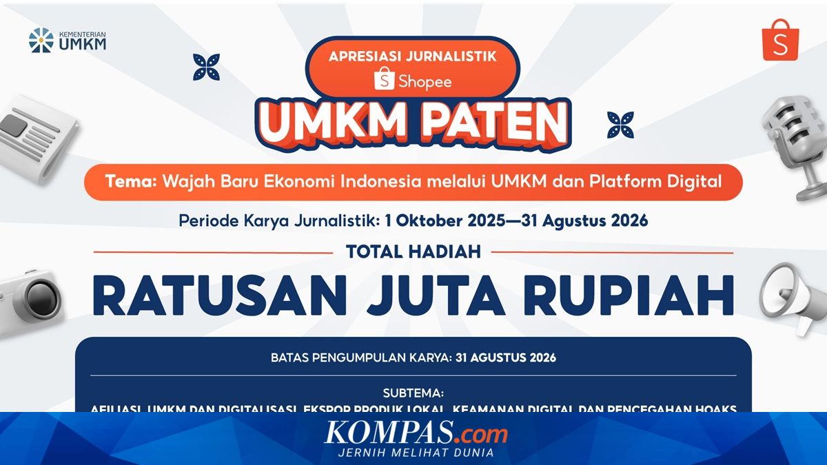 Shopee Buka Kompetisi Jurnalistik "UMKM Paten", Cari Kisah UMKM yang Berhasil Naik Kelas berkat Digitalisasi