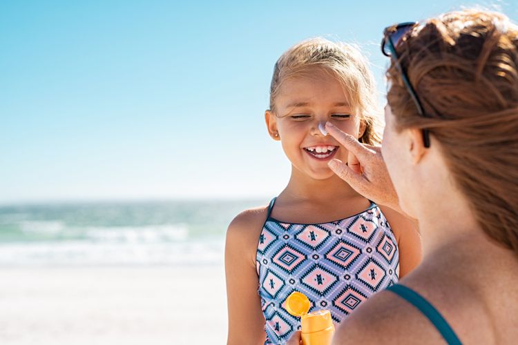 Ilustrasi sunscreen untuk anak