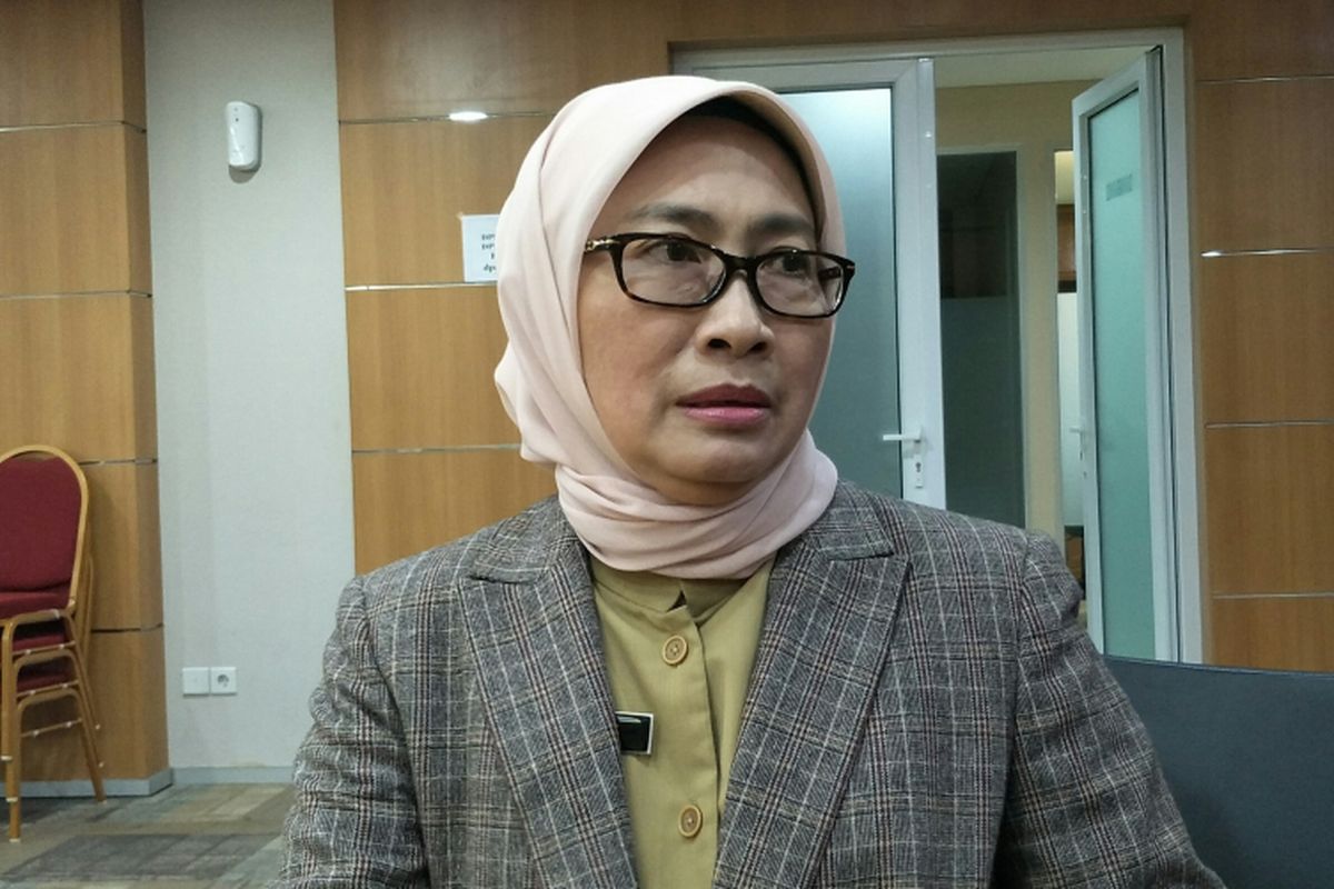 Sekretaris Dinas Pendidikan DKI Jakarta Susi Nurhati di Gedung DPRD DKI Jakarta, Jalan Kebon Sirih, Senin (22/1/2018).