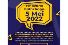 Diperpanjang, Daftar Poltek Siber dan Sandi Negara sampai 5 Mei 2022