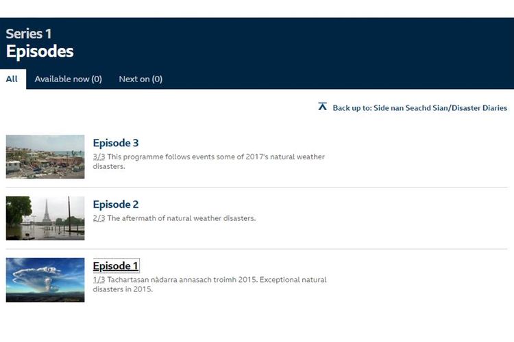 Tangkapan layar laman BBC tentang erupsi Gunung di Chili