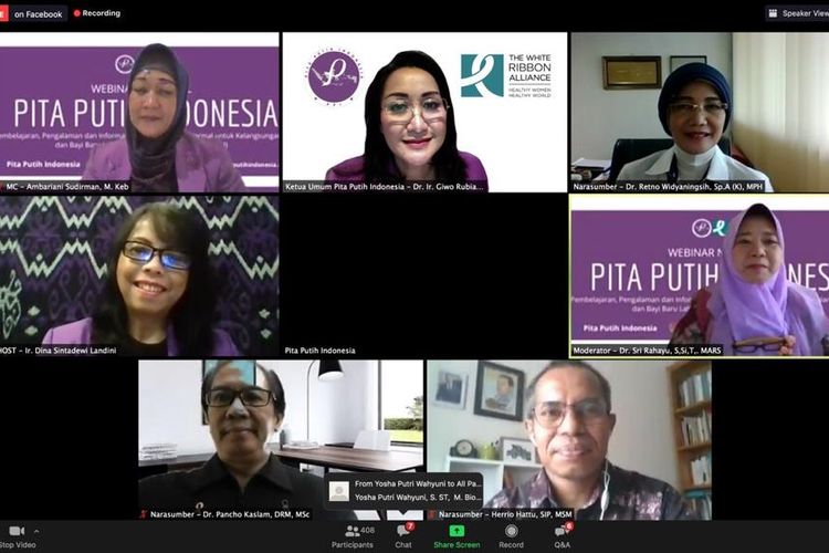Webinar Nasional Pita Putih Indonesia yang digelar pada Kamis, 11 Juni 2020.
