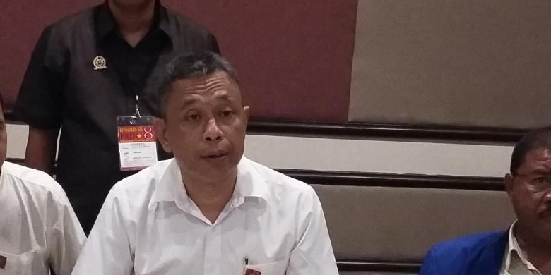 Ketua Umum Partai Rakyat Demokratik (PRD) Agus Jabo Priyono saat ditemui dalam Kongres VIII PRD di Hotel Acacia, Jakarta Pusat, Selasa (24/3/2015).