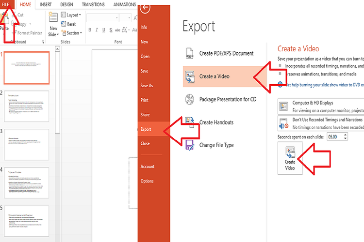 Cara Mengubah File Powerpoint (Ppt) Jadi Video