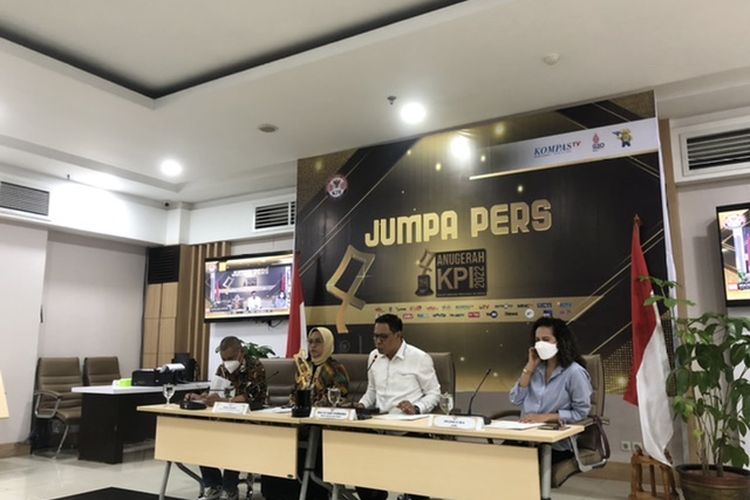 Press conference Anugerah KPI 2022 di kantor KPI, Gambir, Jakarta Pusat, Senin (10/10/2022).