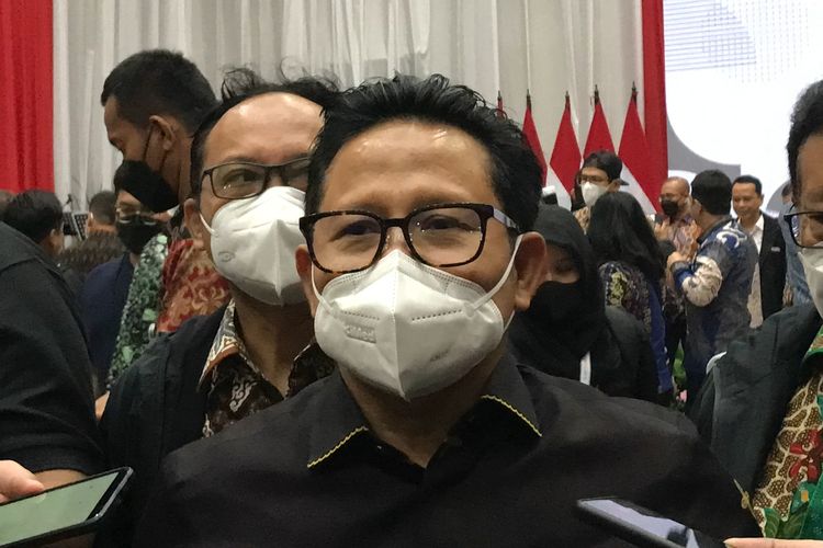 Ketua Umum (Ketum) PKB Muhaimin Iskandar atau Cak Imin saat ditemui di Gedung Merah Putih KPK, Jakarta, Rabu (18/5/2022).