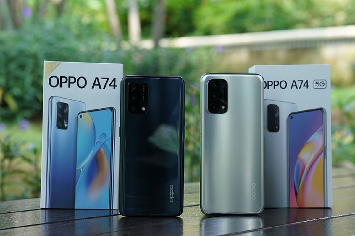 (ki-ka) Oppo A74 reguler dan Oppo A74 5G.