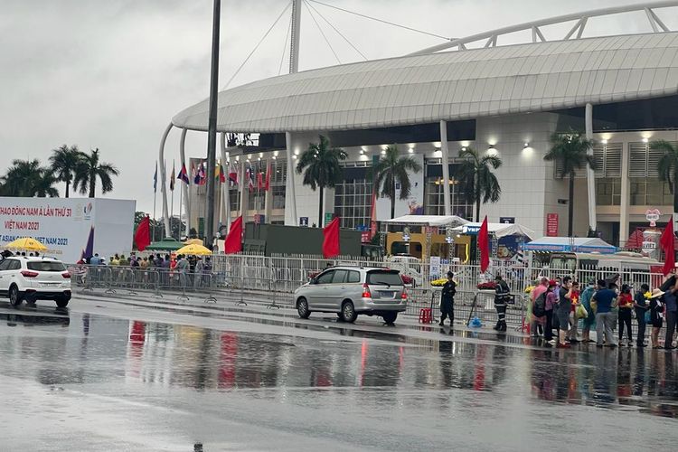 Suasana Stadion My Dinh, Hanoi, Vietnam, menjelang laga timnas Indonesia vs Malaysia pada Minggu (22/5/2022) mulai pukul 16.00 WIB.