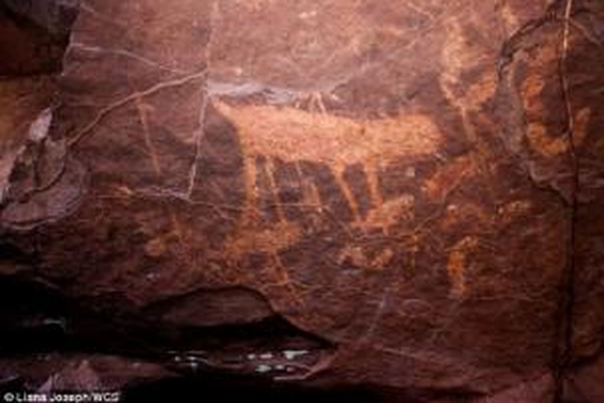 Lukisan gua berusia 10.000 tahun ditemukan di wilayah Brasil. 
