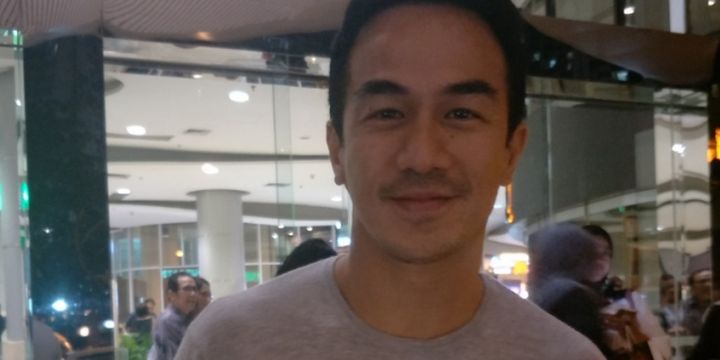 Joe Taslim menghadiri gala premiere film Chrisye di Epicentrum Walk XXI, Kuningan, Jakarta Selatan, Jumat (1/12/2017) malam.